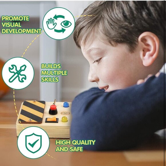 Montessori Wooden Busy Board - Picture 4 of 6